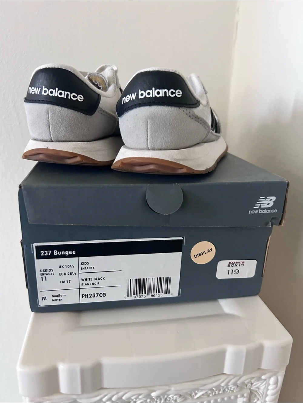 New Balance Kids 237 Sneakers - White & Black